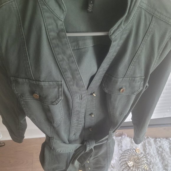 White House Black Market Women Green Jacket 4 - Picture 3 of 3